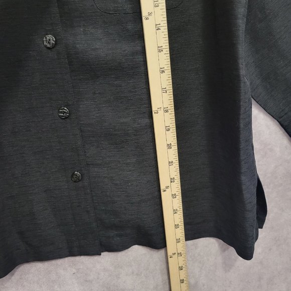 Vintage Easy Spirit Silk Linen Blend Minimalist Button Down XL - Picture 6 of 10